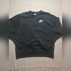 Nike NSW Men's Sweatshirt, Size L, Keep It Clean, Black Crew Neck.